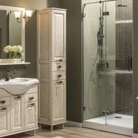 Пенал Aquanet Тесса 35 жасмин, золото