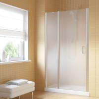 Душевая дверь в нишу Vegas Glass EP-F-1 LUX 120 07 10 L профиль матовый хром, стекло сатин