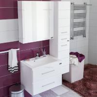 Мебель для ванной СанТа Омега Люкс 65 подвесная белая 2 ящика