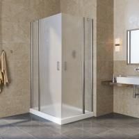 Душевой уголок Vegas Glass EFA-F LUX 100*90 08 10 L профиль глянцевый хром, стекло сатин