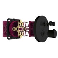 Смеситель для душа AQUAme AQM8802MB термостат, на 2 потребителя