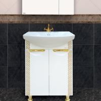 Тумба с раковиной Misty Престиж 60 золотая патина