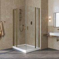 Душевой уголок Vegas Glass EFA-F LUX 100*90 05 01 L профиль бронза, стекло прозрачное