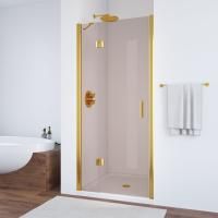 Душевая дверь в нишу Vegas Glass AFP TUR NOVO h1890 120 09 05 L профиль золото глянцевое, стекло бронза