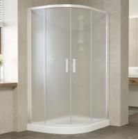 Душевой уголок Vegas Glass ZS-F 120*80 01 10 профиль белый, стекло сатин