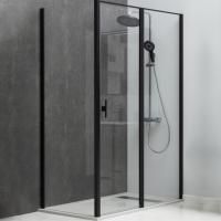 Душевой уголок Allen Brau Priority 140х90 3.31036.BBA + 3.31045.BBA, профиль черный браш