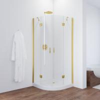 Душевой уголок Vegas Glass AFS TUR NOVO 120 09 crystalvision профиль золото глянцевое, стекло crystalvision