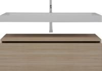 Тумба с раковиной Armadi Art Flat 120 подвесная, light oak
