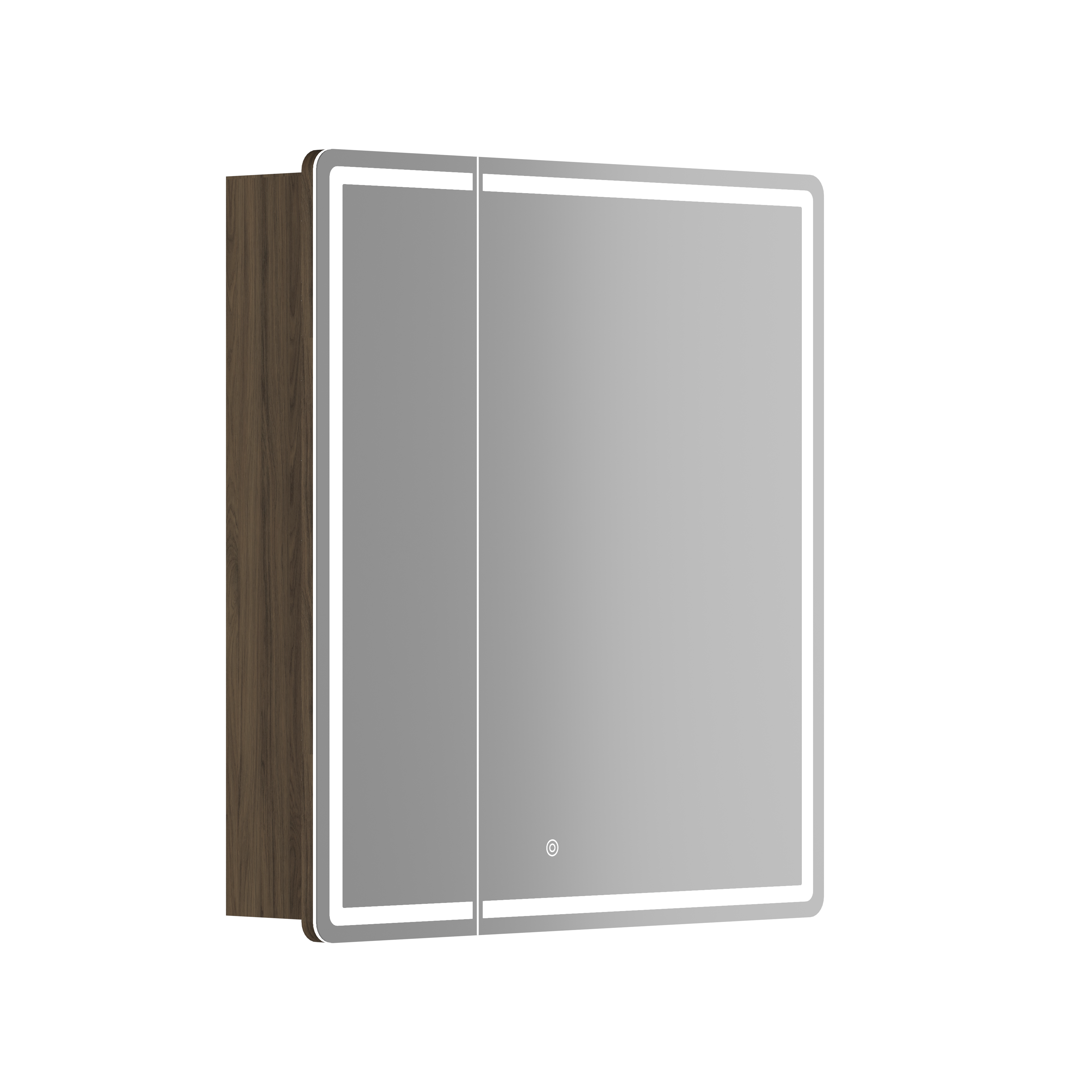 Зеркало-шкаф Sancos Mirror 70 дуб чарльстон, с LED подсветкой и розеткой