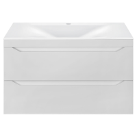 Тумба с раковиной Vincea Fine 80 белая глянцевая