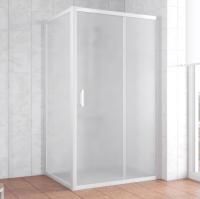 Душевой уголок Vegas Glass ZP+ZPV 100*90 01 10 профиль белый, стекло сатин
