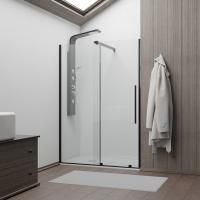 Душевая дверь в нишу RGW Tornado TO-18B (1190-1210)х1950 профиль черный, стекло прозрачное