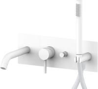 Смеситель для ванны Paffoni Light LIG001BO с внутренней частью белый