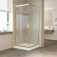 Душевой уголок Vegas Glass ZA TUR NOVO 90 09 crystalvision профиль золото глянцевое, стекло crystalvision