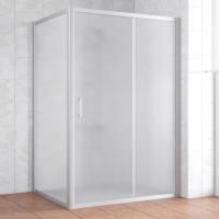 Душевой уголок Vegas Glass ZP+ZPV 140*100 07 10 профиль матовый хром, стекло сатин