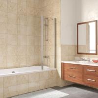 Шторка на ванну Vegas Glass E2V LUX ST 115 08 crystalvision R профиль глянцевый хром, стекло crystalvision