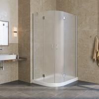 Душевой уголок Vegas Glass AFS-F LUX 120*100 07 10 R профиль матовый хром, стекло сатин