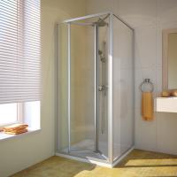 Душевой уголок GuteWetter Practic Square GK-404 левая 75x75 см стекло бесцветное, профиль матовый хром