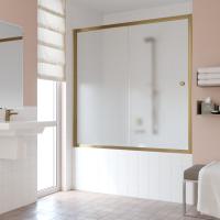 Шторка на ванну Vegas Glass ZV TUR NOVO 180 05 10 профиль бронза, стекло сатин