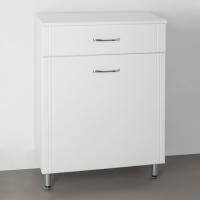 Тумба Style Line Эко Стандарт ТН 60 белая с бельевой корзиной