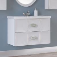 Тумба с раковиной Marka One Bonne 75П white