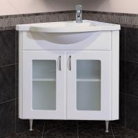 Тумба с раковиной Misty Аквалина 60 угловая, со стеклом