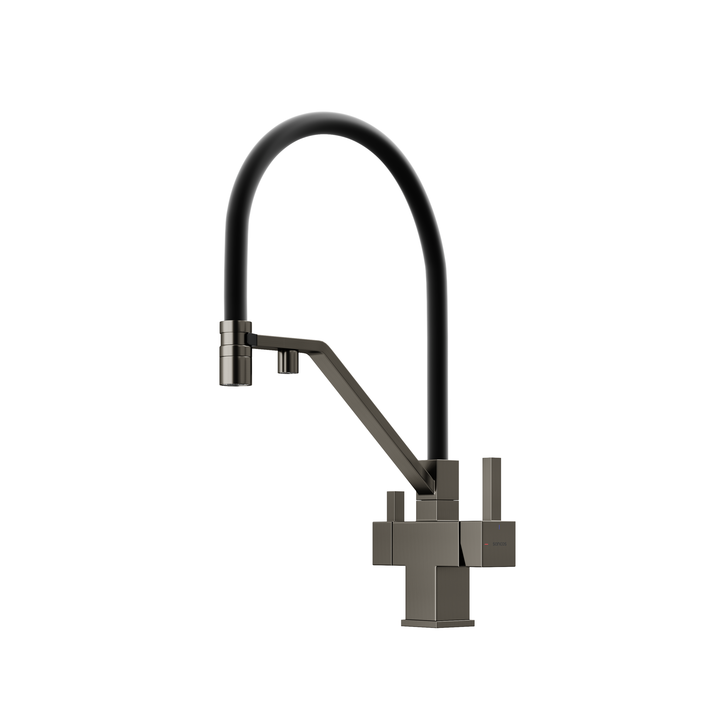 Смеситель для кухни Sancos Loro SC4007GG, вороненая сталь