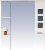 Зеркало-шкаф Misty Квадро 90 R бежевая эмаль, с подсветкой