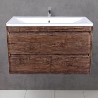 Тумба с раковиной Style Line Атлантика 80 Люкс Plus подвесная, старое дерево