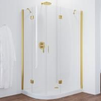 Душевой уголок Vegas Glass AFS-F 120*100 09 01 R профиль золото, стекло прозрачное