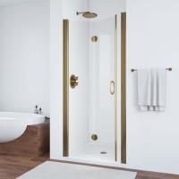 Душевая дверь в нишу Vegas Glass GPS 95 05 crystalvision L профиль бронза, стекло crystalvision