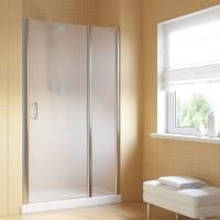 Душевая дверь в нишу Vegas Glass EP-F-1 LUX 120 08 10 R профиль глянцевый хром, стекло сатин