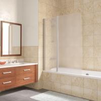 Шторка на ванну Vegas Glass E2V LUX ST 125 07 10 L профиль матовый хром, стекло сатин