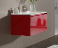 Тумба с раковиной Sanvit Флай 100 красный глянец