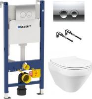 Инсталляция Geberit Duofix Delta 458.124.21.1 3 в 1 + унитаз подвесной Am.Pm Spirit FlashClean с сиденьем