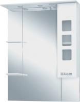 Зеркало-шкаф Misty Квадро 75 R белая эмаль, с подсветкой