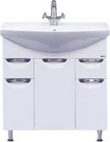 Тумба под раковину Misty Орхидея 75 белая эмаль