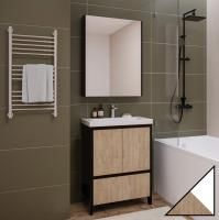 Мебель для ванной Velvex Klaufs 60.2D.1Y белая, шатанэ, напольная