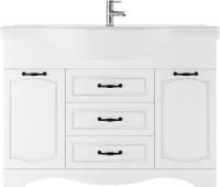 Тумба с раковиной Домино Rich 120 белое дерево