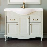 Тумба с раковиной ValenHouse Эллина 105 слоновая кость, фурнитура бронза
