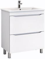 Тумба с раковиной Vigo Grani 60 напольная, 2 ящика, белая