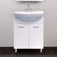 Тумба с раковиной Misty Уют 60 прямая белая