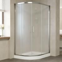 Душевой уголок Vegas Glass ZS-F 110*100 08 10 профиль глянцевый хром, стекло сатин