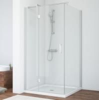 Душевой уголок Vegas Glass AFP-Fis 90 07 01 L профиль матовый хром, стекло прозрачное