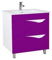 Тумба под раковину Bellezza Эйфория 80 фиолетовая 2 ящика