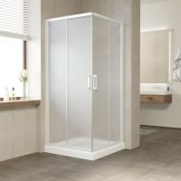 Душевой уголок Vegas Glass ZA NOVO 120 01 10 профиль белый, стекло сатин матовое