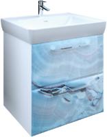 Тумба под раковину Marka One Visbaden 70П blue marble