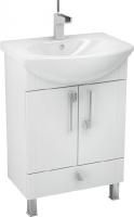 Тумба с раковиной Triton Диана 60, 2 двери, 1 ящик, белая