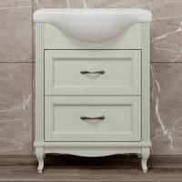 Тумба с раковиной ValenHouse Эллина 65 слоновая кость, 2 ящика, ручки хром