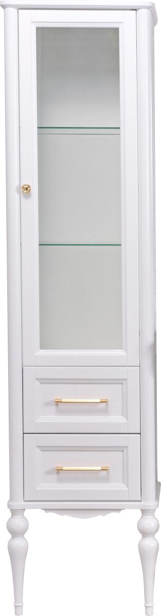 Пенал ValenHouse Эстетика 40 R белый, фурнитура золото